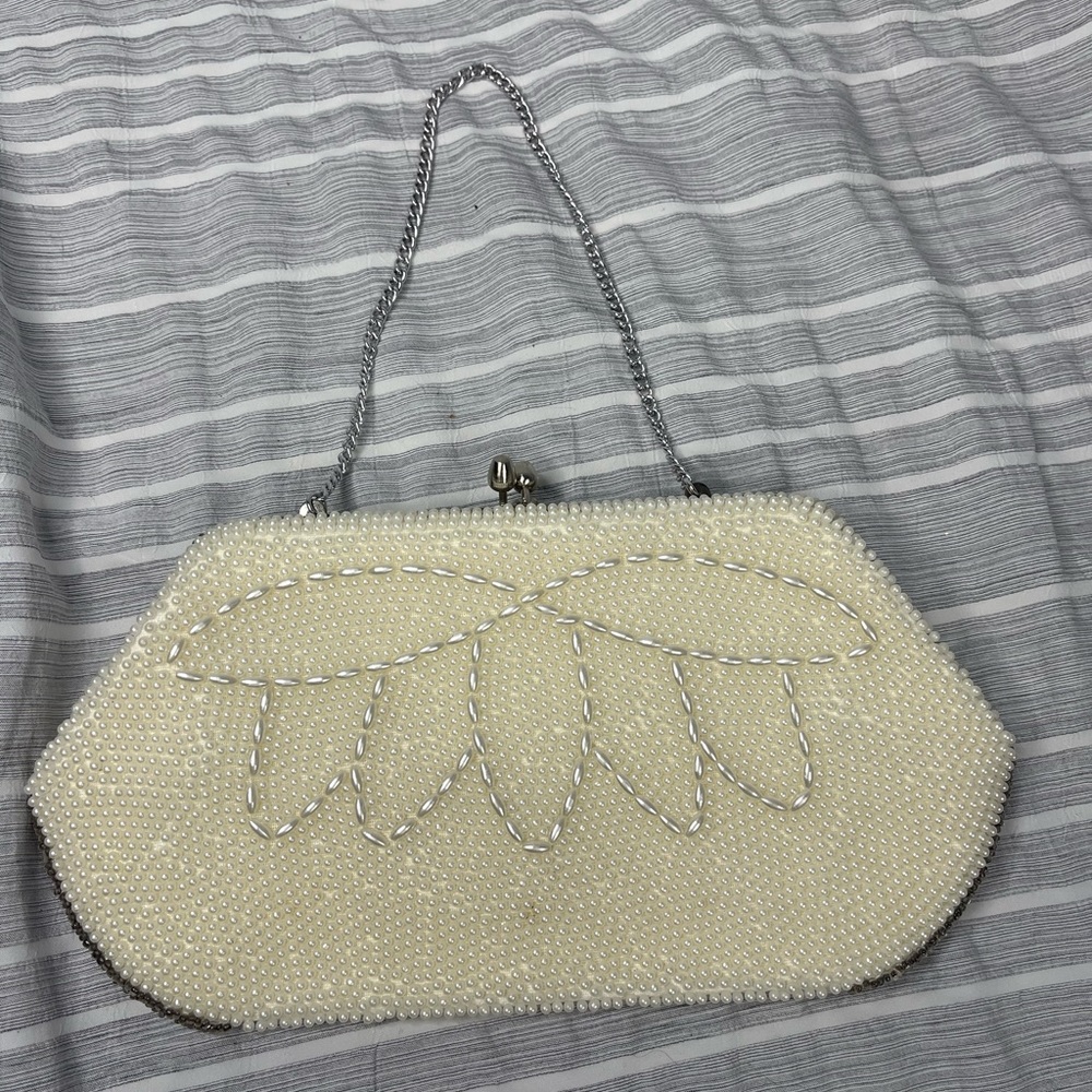 Vintage 1960s 1970s Beaded Clutch Evening